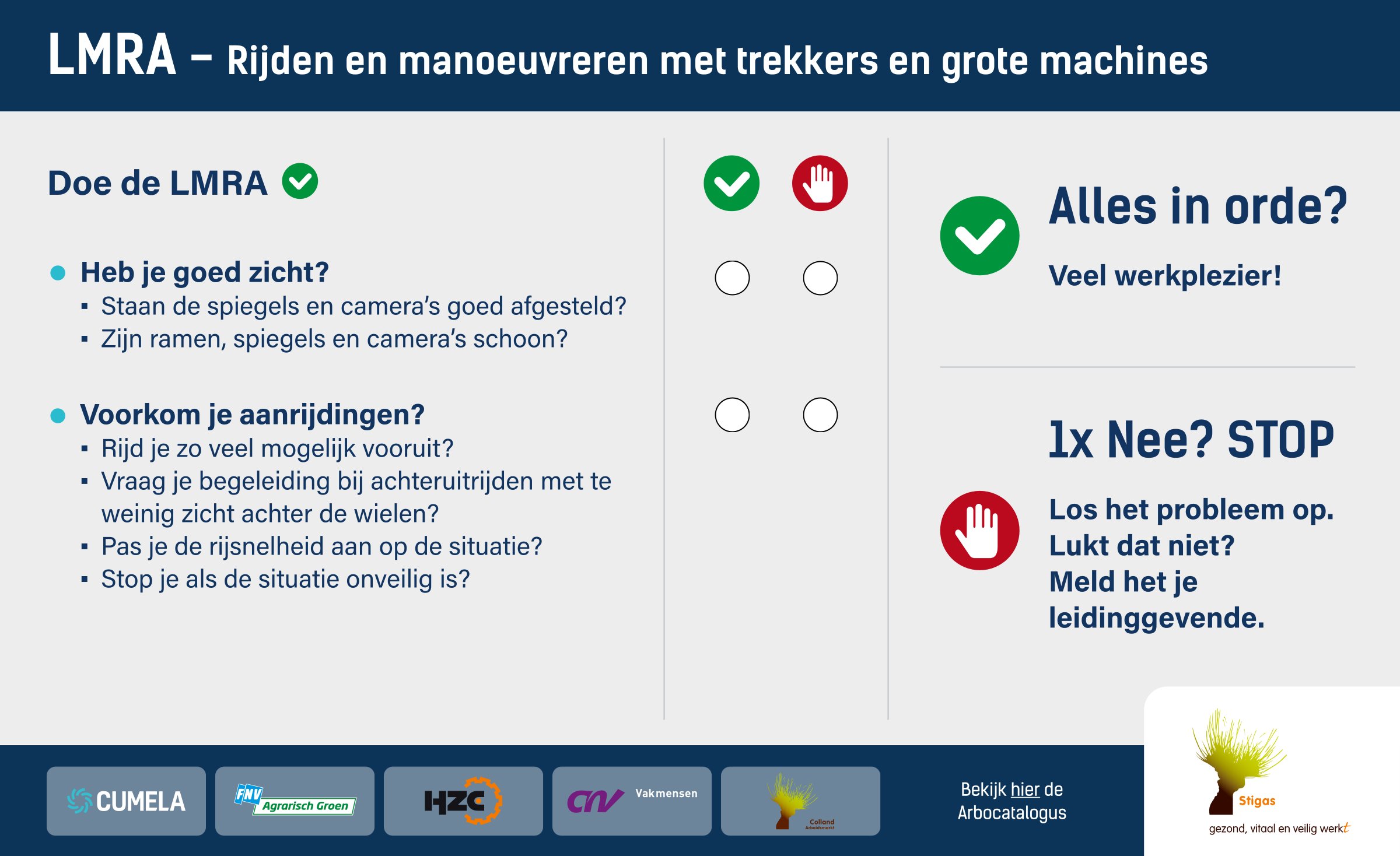 LMRA manoeuvreren met trekkers en grote machines
